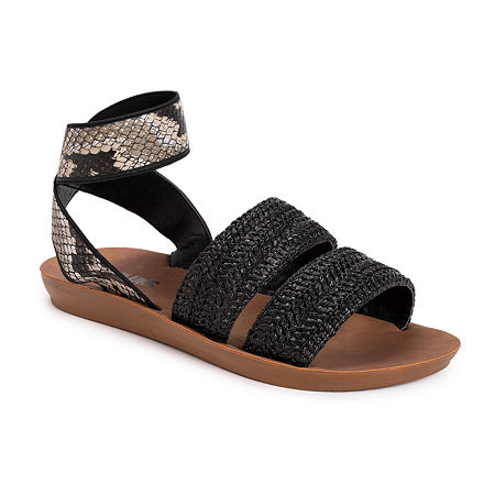  -Muk Luks Womens About Me Ankle Strap Flat Sandals