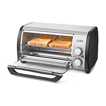 Cooks 4-Slice Toaster Oven 22306/22306C, Color: Stainless Steel - JCPenney