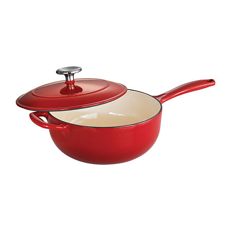 Tramontina Gourmet 3-qt. Enameled Cast Iron Covered Saucier, One Size, Red