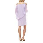 MSK Cold Shoulder 3/4 Sleeve Popover Sheath Dress