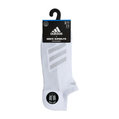 adidas Superlite 3 Pair No Show Socks Mens