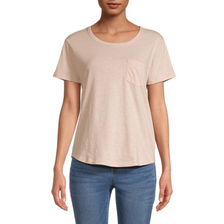  a.n.a Womens Round Neck Short Sleeve T-Shirt