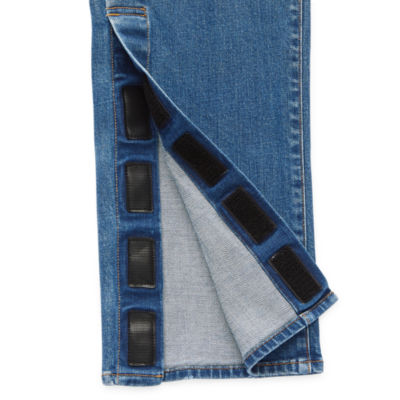 mutual weave Mens Easy-on + Easy-off Adaptive Stretch Fabric Straight Leg Jean