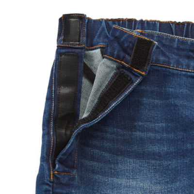 mutual weave Mens Easy-on + Easy-off Seated Wear Adaptive Stretch Fabric Straight Leg Jean