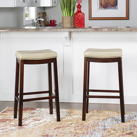 Covewood 2-pc. Upholstered Bar Stool, One Size, Brown