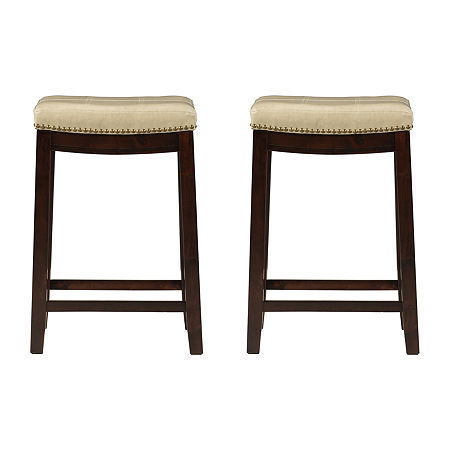 Covewood 2-pc. Counter Height Upholstered Bar Stool, One Size, Brown