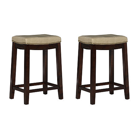 Covewood 2-pc. Counter Height Upholstered Bar Stool, One Size, Brown