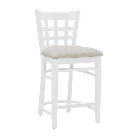 Lashley 2-pc. Counter Height Upholstered Bar Stool, One Size, White