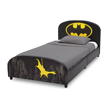 DC Comics Batman Upholstered Twin Toddler Bed, One Size, Black