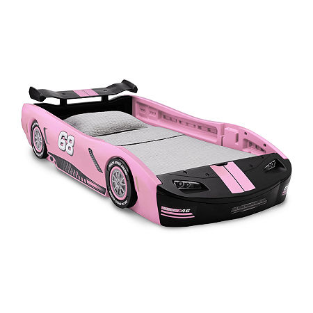 Turbo Race Car Kids Twin Bed In Pink, One Size, Pink