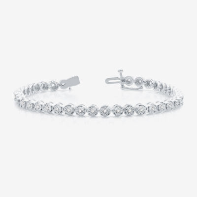 1/2 CT.T.W. Natural Diamond Sterling SIlver Bracelet