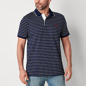 . Polo Assn. Stripe Mens Classic Fit Short Sleeve Polo Shirt - JCPenney