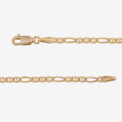 Made in Italy 14K Gold Inch Solid Link Chain Necklace