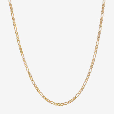 Made in Italy 14K Gold Inch Solid Link Chain Necklace