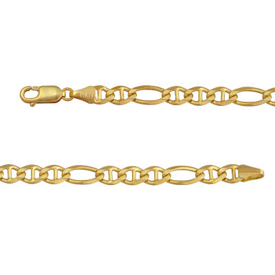 Made in Italy 14K Gold Inch Solid Link Chain Necklace