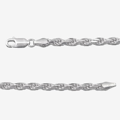 Made in Italy Sterling Silver 8 1/2 Inch Solid Rope Chain Bracelet