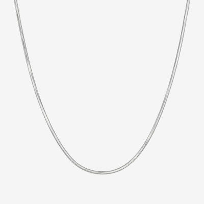 Made in Italy Sterling Silver 20 Inch Solid Snake Chain Necklace