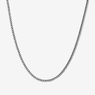 Made in Italy Sterling Silver 22 Inch Solid Link Chain Necklace