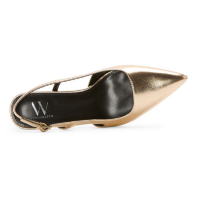 Worthington Safira Womens Pointed Closed Toe Kitten Heel Pumps