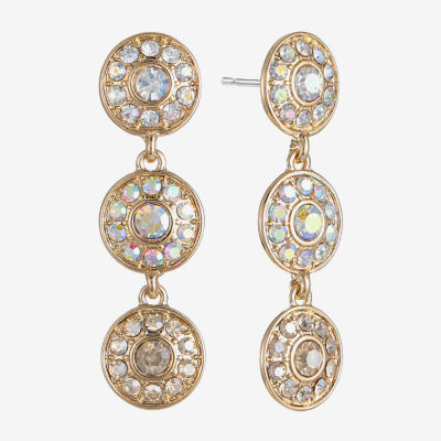 Monet Jewelry Womens Glass Round Hypoallergenic Drop Earrings