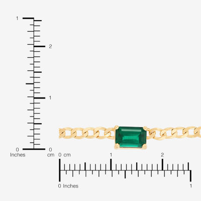 Womens 14K Gold Over Silver 18 Inch Curb Chain Necklace