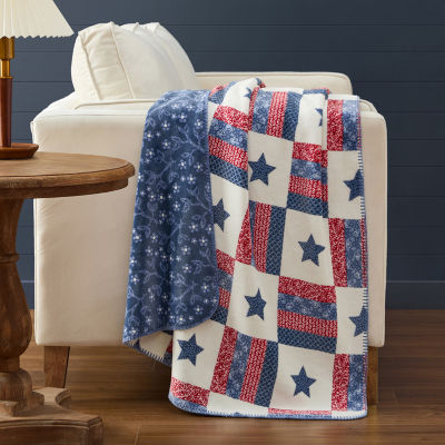 AMERICAN SPIRIT® Roosevelt Reversible Coco Plush Throw