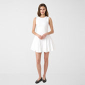 Black Label by Evan-Picone Sleeveless Fit & Flare Dress, 12 , White