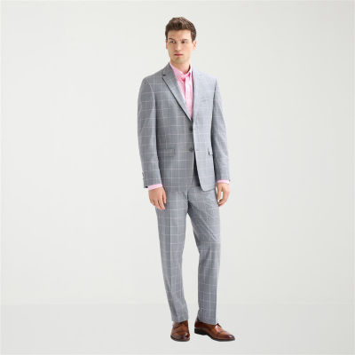 Van Heusen Mens Windowpane Modern Fit Suit Separates