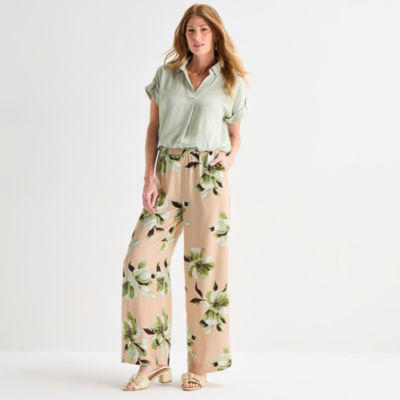 Liz Claiborne Womens Mid Rise Pull-On Pant