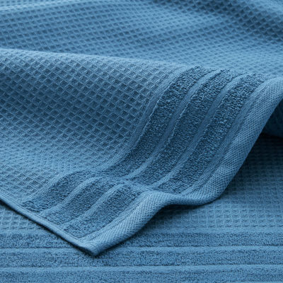 Town And Country Small Waffle Woven Terry Stripe -pc. Quick Dry Bath Towel Set