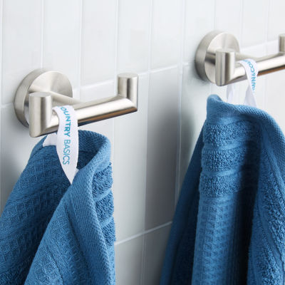 Town And Country Small Waffle Woven Terry Stripe -pc. Quick Dry Bath Towel Set