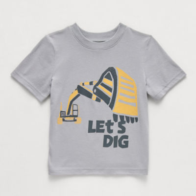Okie Dokie Toddler & Little Boys Round Neck Short Sleeve Regular Fit Graphic T-Shirt