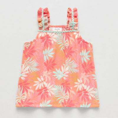 Okie Dokie Toddler & Little Girls Square Neck Sleeveless Tank Top