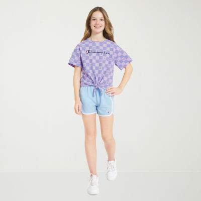 Champion Big Kid Girls Round Neck Short Sleeve Regular Fit Graphic T-Shirt