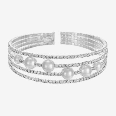 Monet Jewelry Timeless Womens Glass Cuff Bracelet