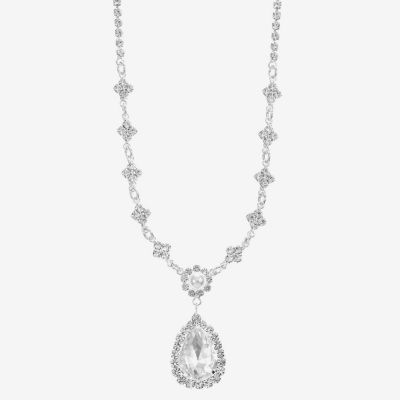 Monet Jewelry Timeless Womens Glass 17 Inch Y Necklace