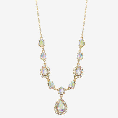 Monet Jewelry Womens Glass 17 Inch Y Necklace