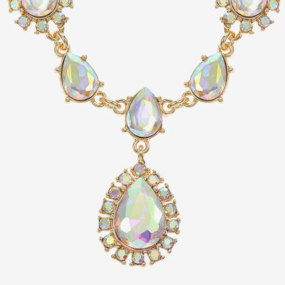 Monet Jewelry Womens Glass 17 Inch Y Necklace