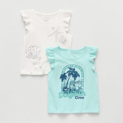 Okie Dokie Toddler & Little Girls Round Neck Sleeveless 2-pc. Tank Top