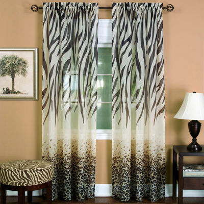 Kenya Rod Pocket Sheer Single Curtain Panel