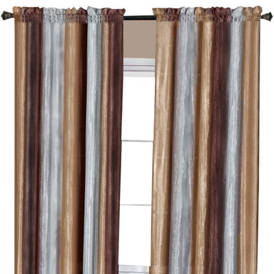 Ombre Rod Pocket Light-Filtering Single Curtain Panel