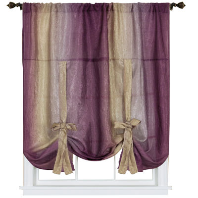 Ombre Light-Filtering Rod Pocket Single Tie-Up Shade