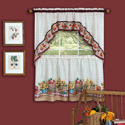 Rod Pocket Kitchen Curtain Window Set, Color Multi JCPenney