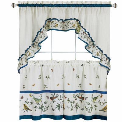 Lovebirds 3-pc. Rod Pocket Kitchen Curtain Window Set