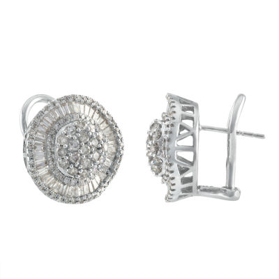 2 CT. T.W. Natural White Diamond 14K White Gold 15.7mm Stud Earrings