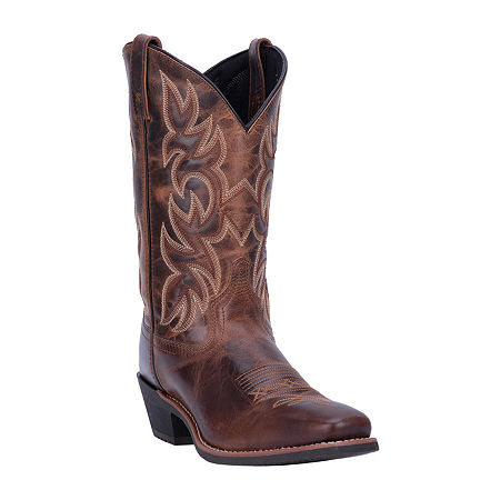 Laredo Mens Breakout Block Heel Cowboy Boots, 8 Medium, Brown