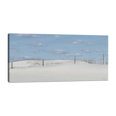 Lumaprints White Sandy Shore Coastal Canvas Art