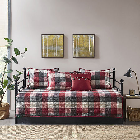 Madison Park Daybed Pioneer 6-pc. Reversible Coverlet Set, One Size, Red