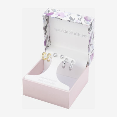 Sparkle Allure 3 Pair Crystal Earring Set