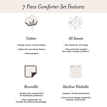 Laura Ashley Branch Toile Cotton Reversible Comforter Sets